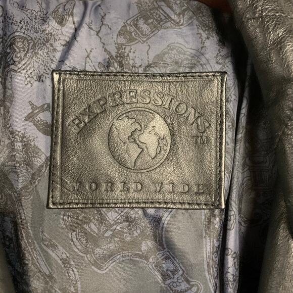 Vintage Y2K Black Bomber Oversized 100% Genuine Leather Off Duty Model Oversized - Picture 5 of 12